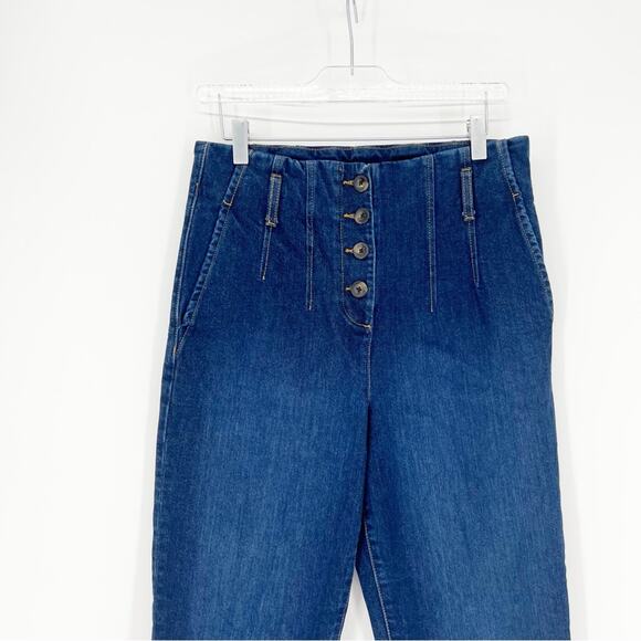 Boden Button Front Relaxed Fit Berkeley Jeans 8 Blue‎ - Picture 4 of 8